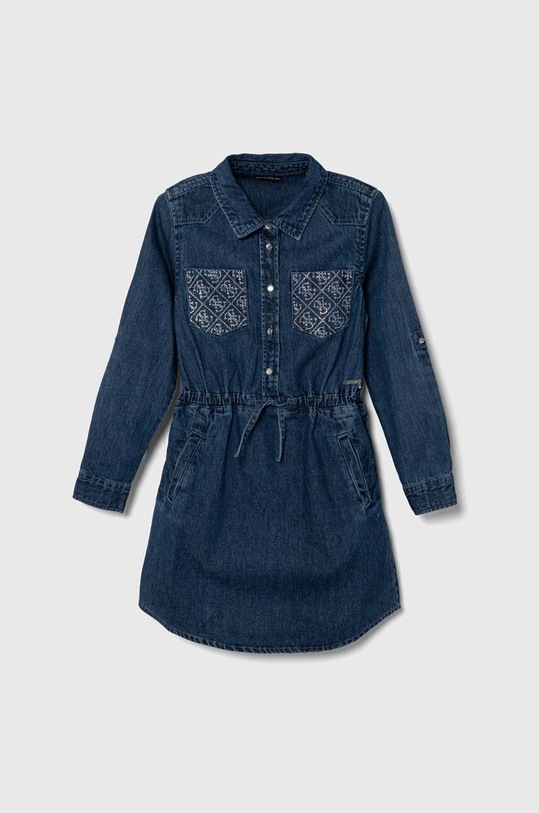 Guess sukienka jeansowa dziecięca rozkloszowany niebieski J3BK21.D4EU0.9BYX