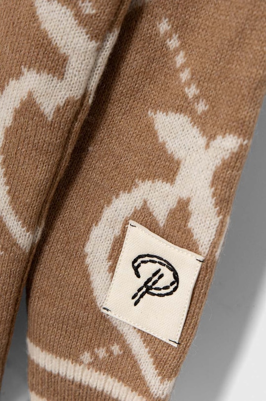 Дівчинка Дитяча сукня з домішкою вовни Pinko Up F3PIJGDR208 бежевий