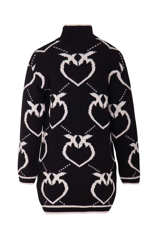 Dievčenské šaty s prímesou vlny Pinko Up F3PIJGDR208 čierna AW23