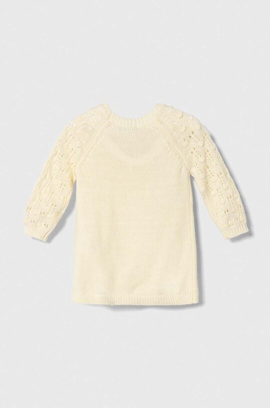 Детское платье с примесью шерсти United Colors of Benetton 1UTKCV002.P.SEASONAL бежевый AW23