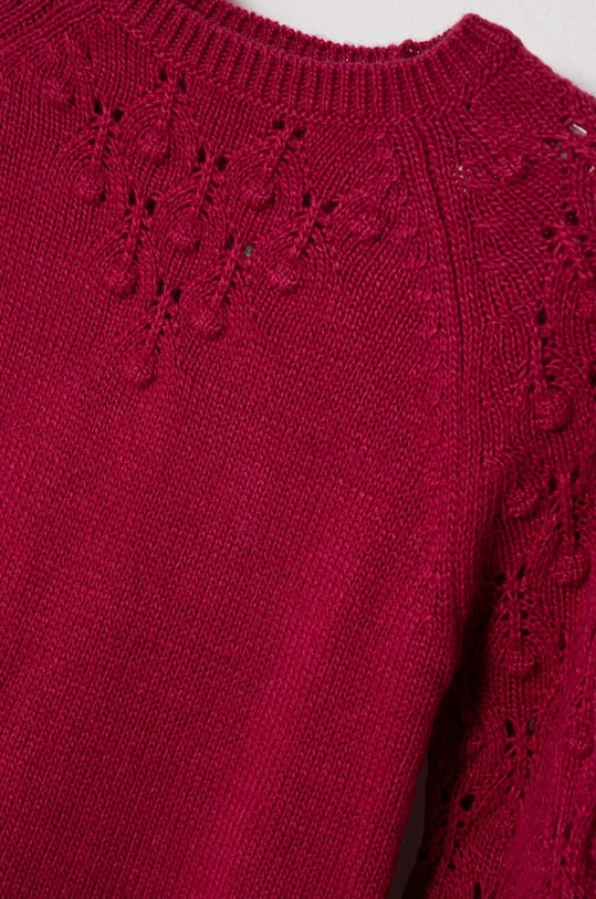 Dziewczynka United Colors of Benetton sukienka z domieszką wełny dziecięca 1UTKCV002.P.SEASONAL bordowy