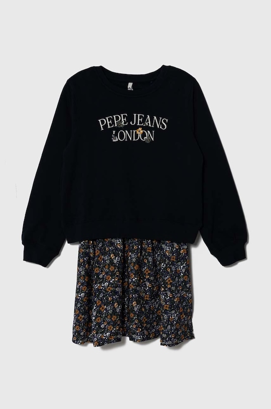 Детска рокля Pepe Jeans надпис тъмносин PG951645