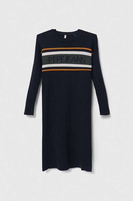 Pepe Jeans sukienka dziecięca midi granatowy PG951637