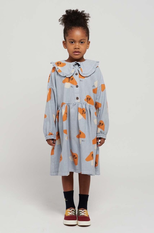 Детска памучна рокля Bobo Choses син 223AC105