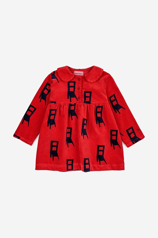 Bobo Choses sukienka niemowlęca 223FB006 czerwony AW23