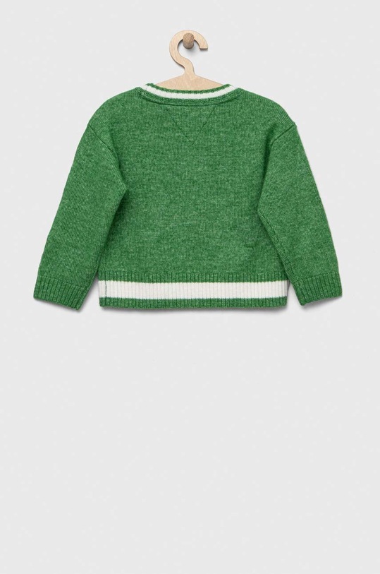 Детский свитер с примесью шерсти Tommy Hilfiger KB0KB08304.74.122.9BYX зелёный AW23