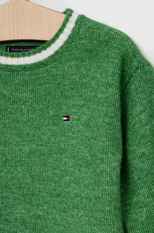 Мальчик Детский свитер с примесью шерсти Tommy Hilfiger KB0KB08304.74.122.9BYX зелёный