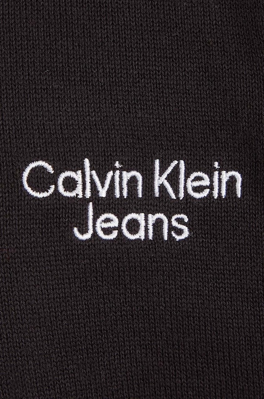 Παιδικό βαμβακερό πουλόβερ Calvin Klein Jeans μαύρο IB0IB01331.9BYX