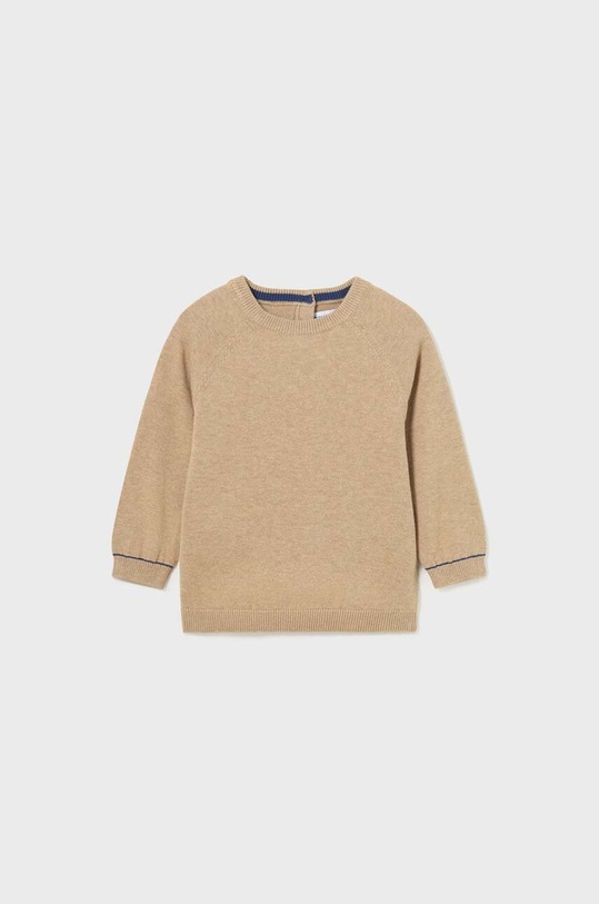 Mayoral sweter bawełniany niemowlęcy beżowy 309.3C.Baby.9BYX