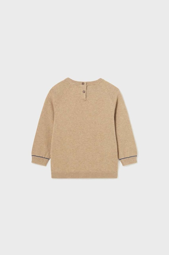 Mayoral sweter bawełniany niemowlęcy 309.3C.Baby.9BYX beżowy