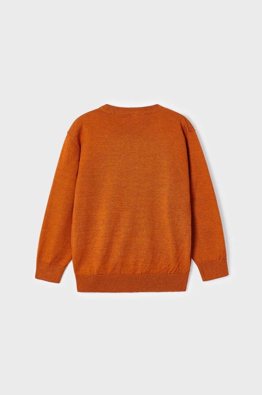 Mayoral sweter bawełniany dziecięcy 323.5D.Mini.9BYX pomarańczowy AW23