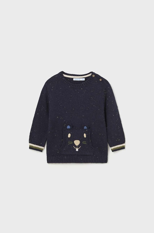 Sveter pre bábätká Mayoral nášivka tmavomodrá 2319.3D.Baby.9BYX