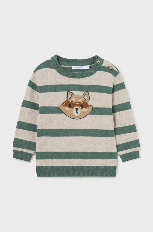 Mayoral sweter niemowlęcy z domieszką wełny zielony 2327.3G.Baby.9BYX