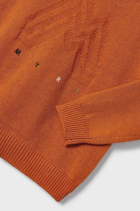 Chłopiec Mayoral sweter z domieszką wełny dziecięcy 4318.5A.Mini.9BYX pomarańczowy