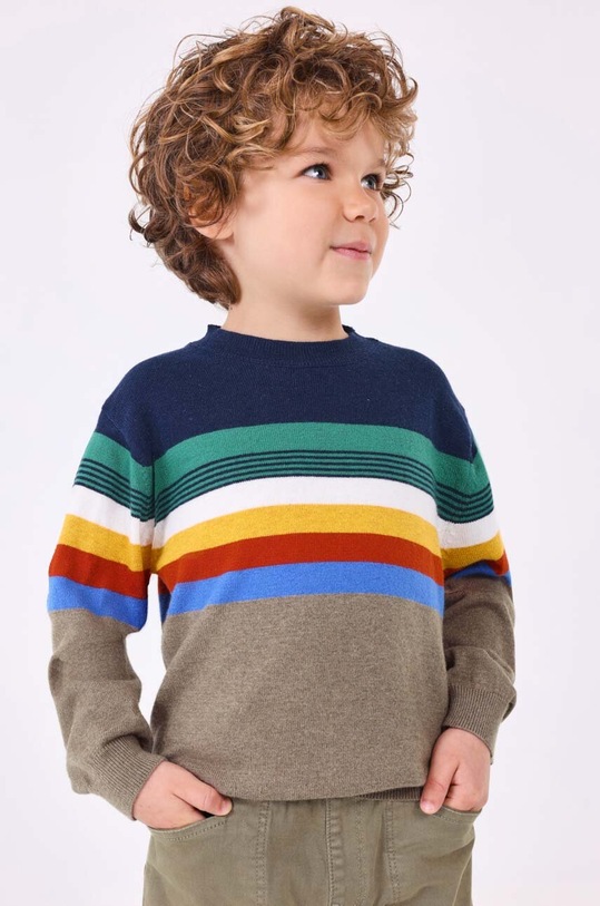 Mayoral pulover pentru copii din amestec de lana cu modele bej 4324.5E.Mini.9BYX