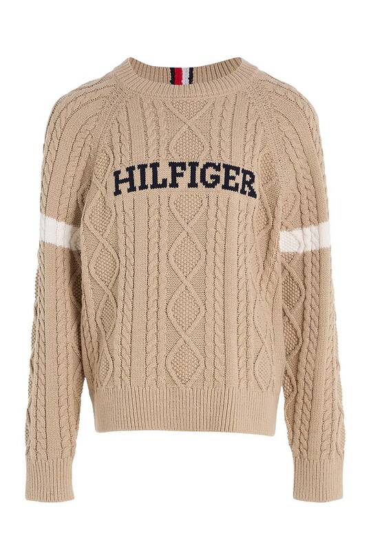 Дитячий светр Tommy Hilfiger KB0KB08513.128.176.9BYX бежевий AW23