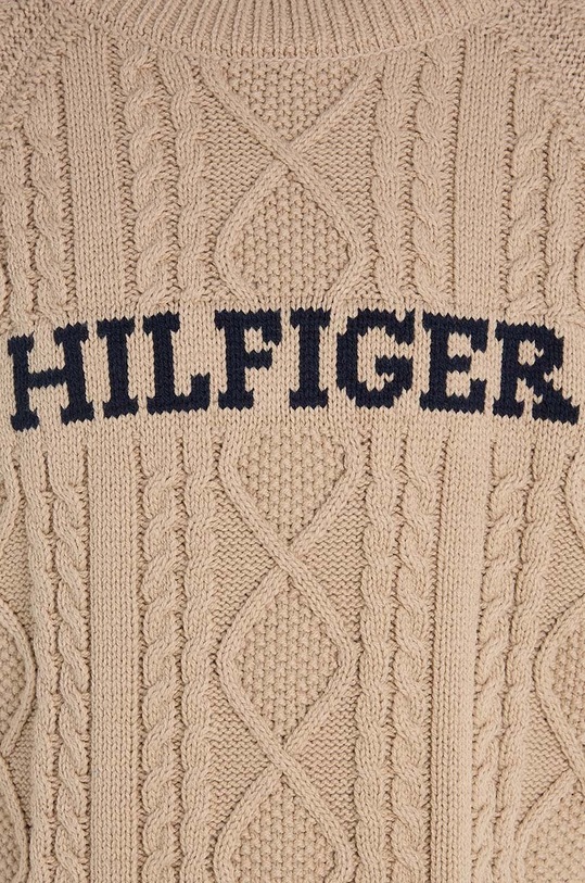 Детски пуловер Tommy Hilfiger бежов KB0KB08513.128.176.9BYX