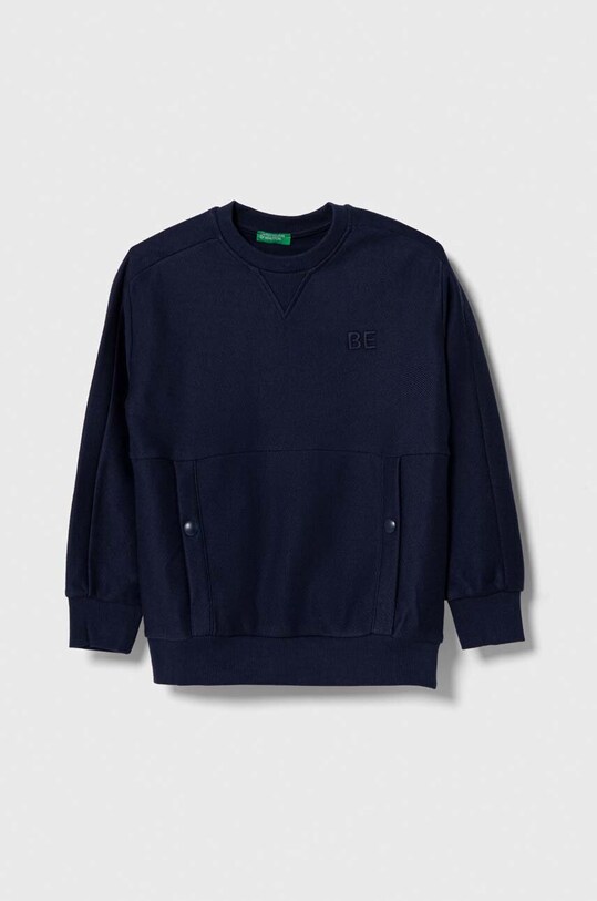 Детская хлопковая кофта United Colors of Benetton хлопок тёмно-синий 3ITZC10E3.G.SEASONAL