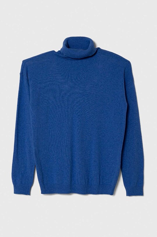 Detský sveter s prímesou vlny United Colors of Benetton 1032C200D.G.SEASONAL modrá AW24