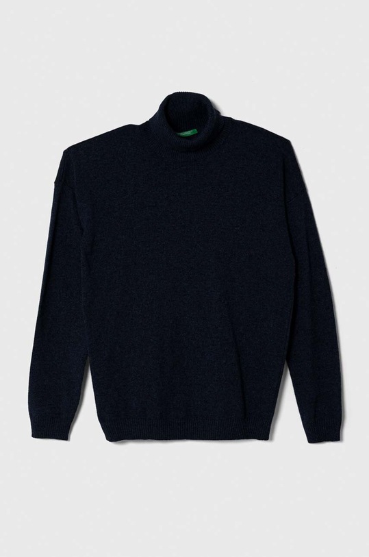 United Colors of Benetton pulover pentru copii din amestec de lana melanj bleumarin 1032C200D.G.SEASONAL