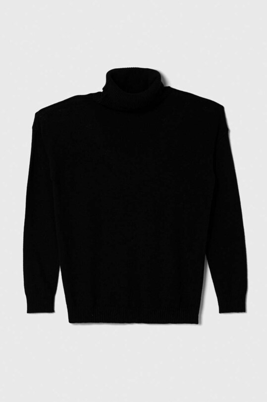 Детский свитер с примесью шерсти United Colors of Benetton 1032C200D.G.SEASONAL чёрный AW24