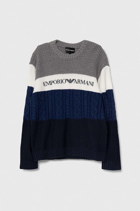 Emporio Armani pulover de lână pentru copii cu modele gri 6R4M59.4MHEZ