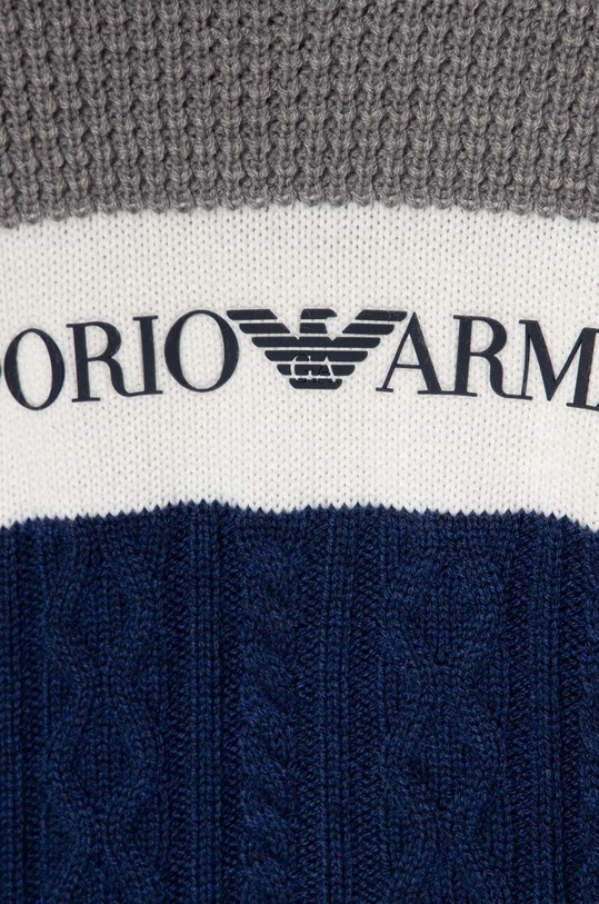 Chłopiec Emporio Armani sweter wełniany dziecięcy 6R4M59.4MHEZ szary