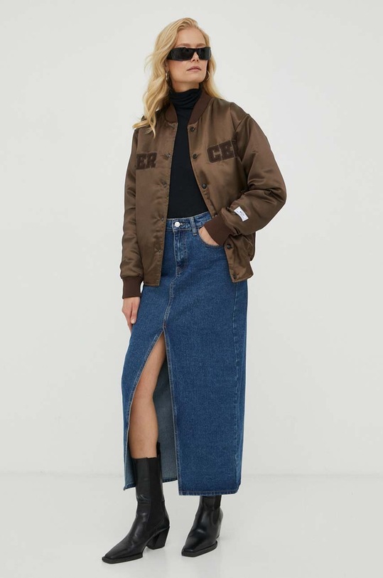 Bruuns Bazaar longsleeve z domieszką wełny Angela BBW1070N czarny SS24