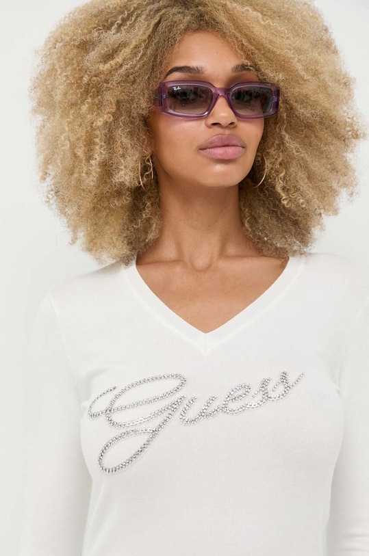 Вовняний светр Guess бежевий W3YR21.Z2NQ2