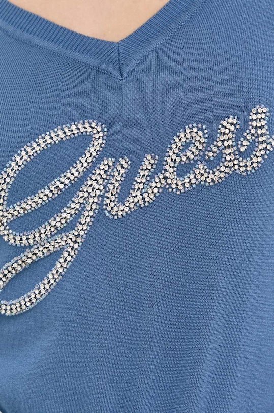 Guess sweter wełniany W3YR21.Z2NQ2 niebieski