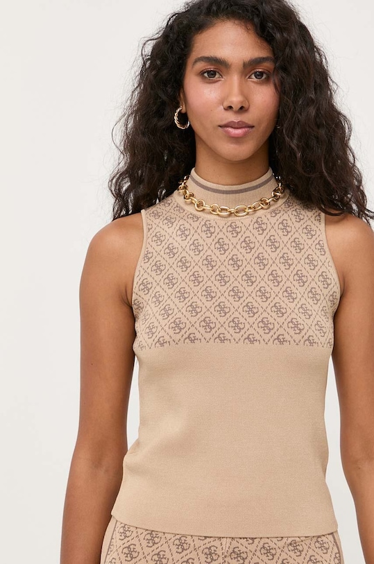 Top Guess LISE slim hnedá W3YR26.Z37K0