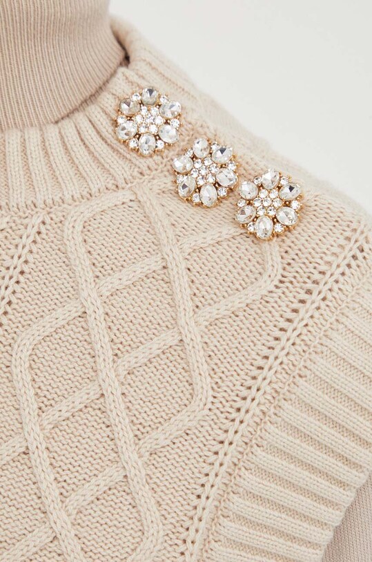Guess sweter z domieszką wełny W3YR28.Z37L1 beżowy