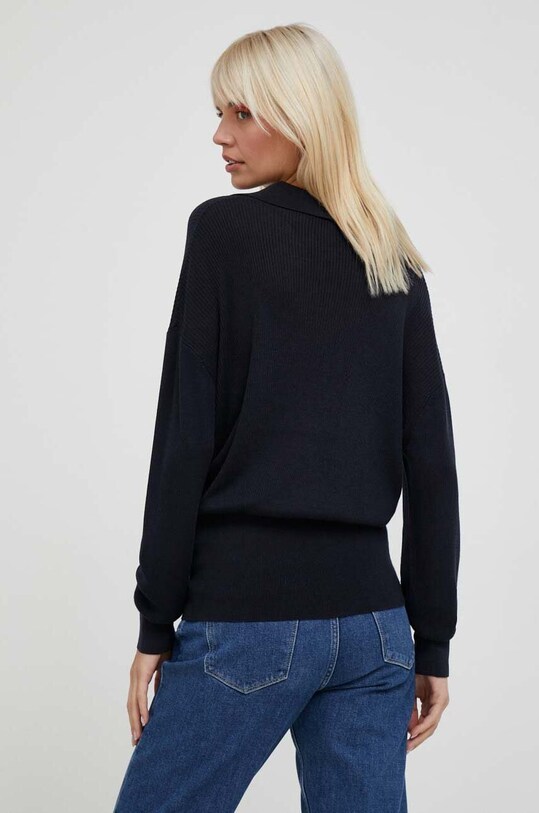 Oblečenie Sveter s prímesou hodvábu Tommy Hilfiger WW0WW38988 tmavomodrá