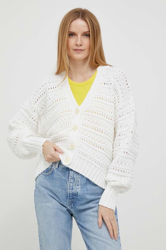 Kardigan Tommy Hilfiger středně silná béžová WW0WW39007