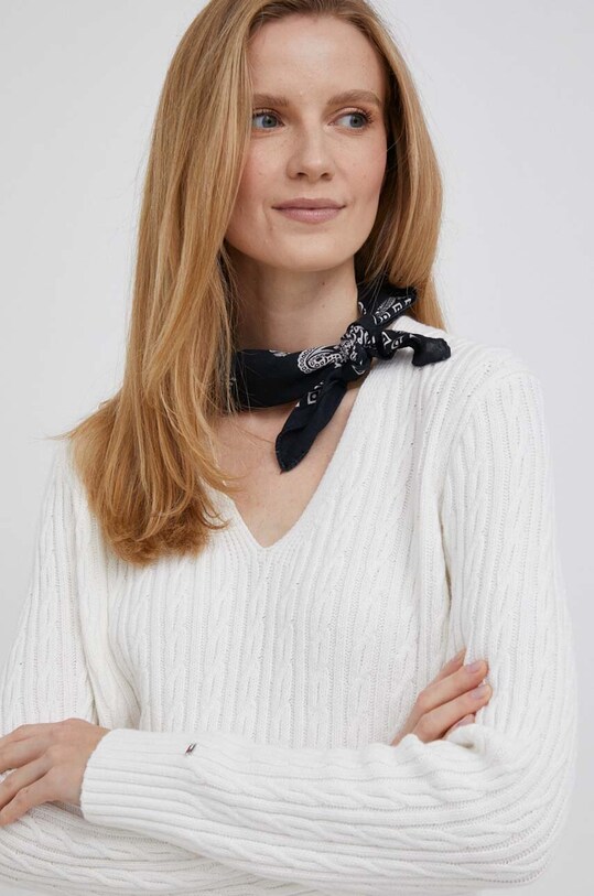 Tommy Hilfiger pulover din amestec de lana bej WW0WW39017