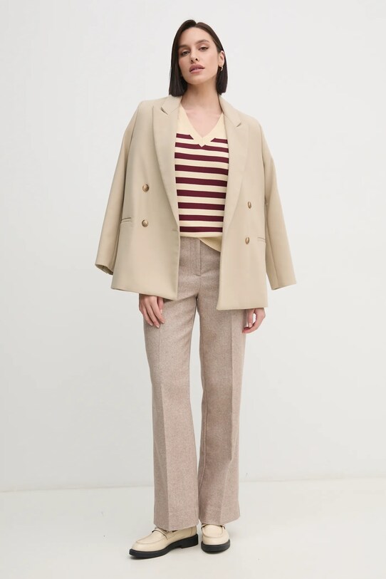 Tommy Hilfiger sweter WW0WW40098 beżowy SS25