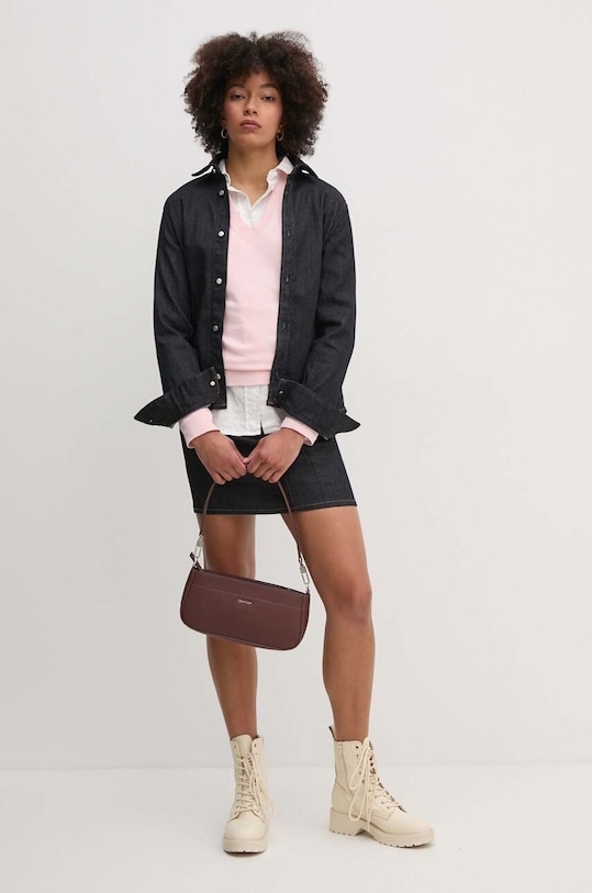 Tommy Hilfiger sweter WW0WW40098 różowy AW25