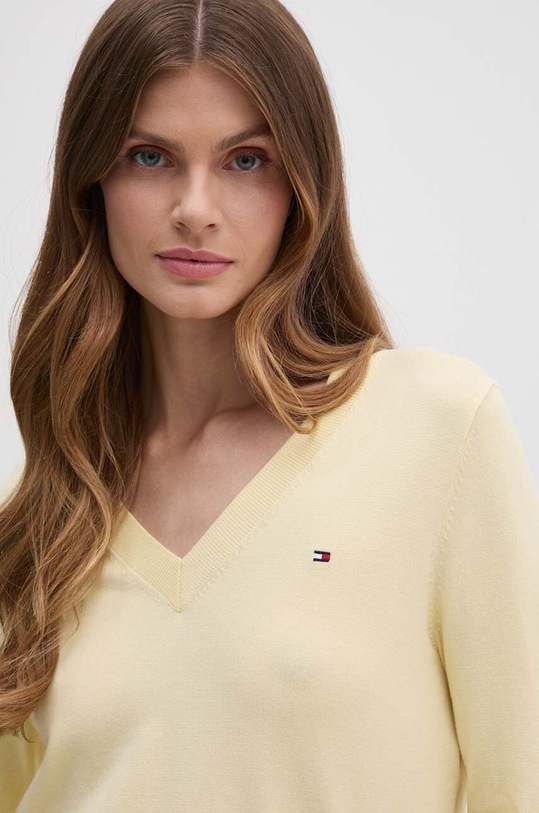 Πουλόβερ Tommy Hilfiger κίτρινο WW0WW40098