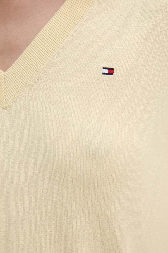 Πουλόβερ Tommy Hilfiger WW0WW40098 κίτρινο