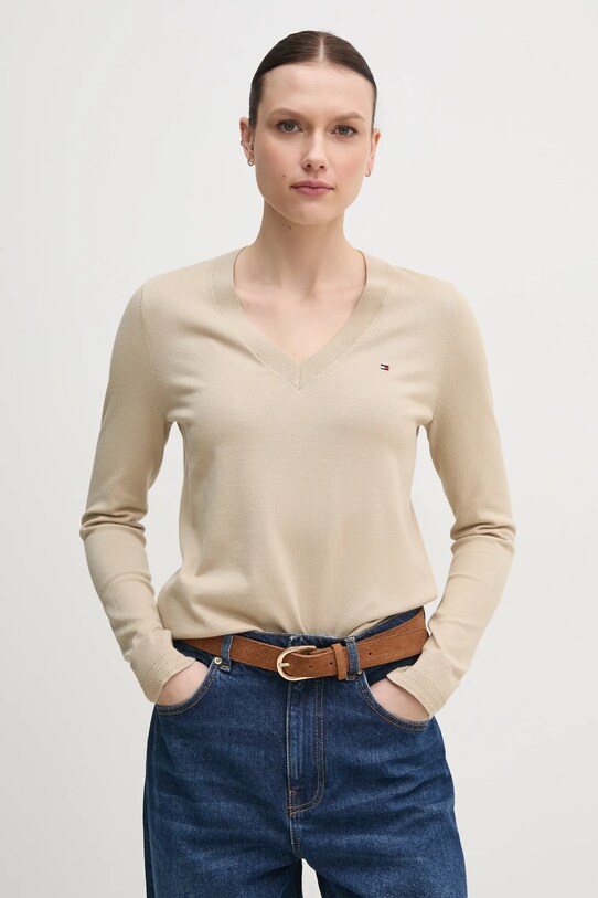 Tommy Hilfiger sweter pozostałe beżowy WW0WW40098