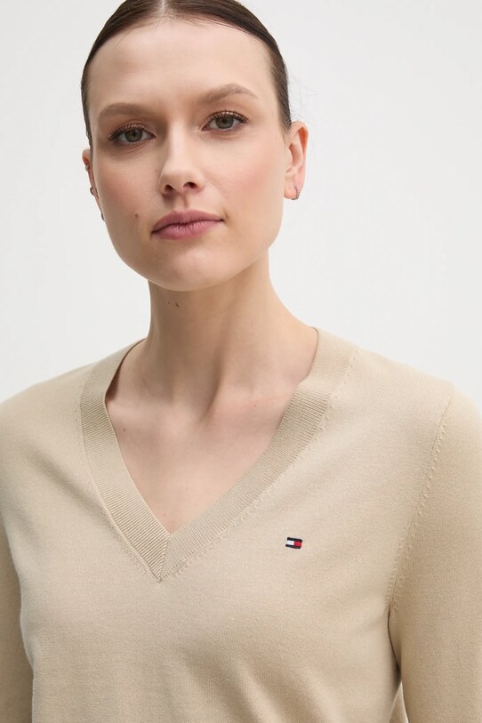 Tommy Hilfiger sweter beżowy WW0WW40098
