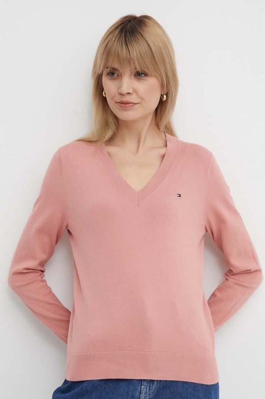 Tommy Hilfiger pulóver rózsaszín WW0WW40098