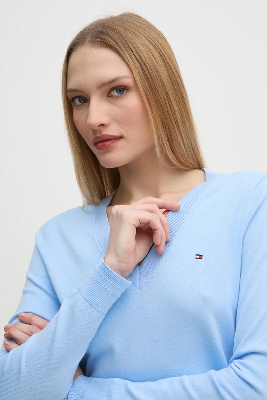 Πουλόβερ Tommy Hilfiger μπλε WW0WW40098