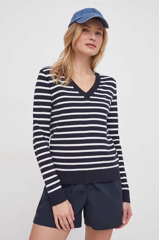 Tommy Hilfiger pulóver sötétkék WW0WW40098