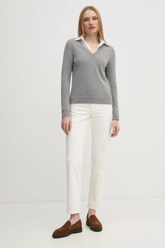 Светр Tommy Hilfiger WW0WW40098 сірий SS25