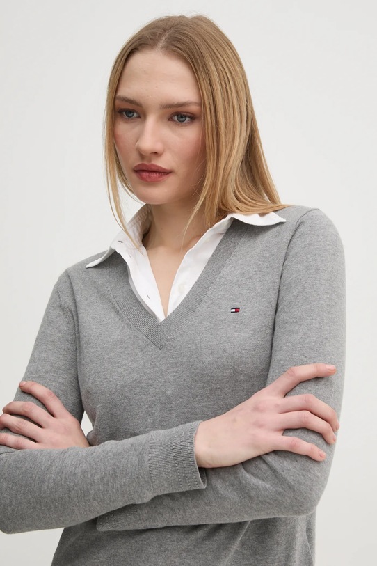 Sveter Tommy Hilfiger sivá WW0WW40098