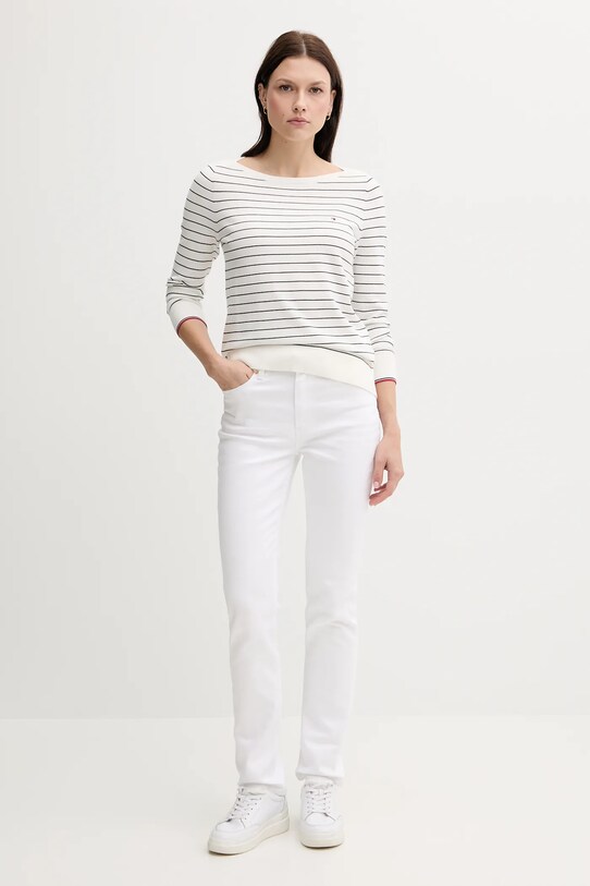 Tommy Hilfiger pulóver WW0WW40099 fehér SS25
