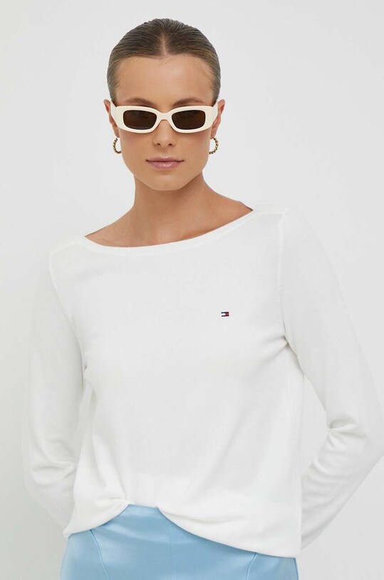 Пуловер Tommy Hilfiger тип лодка бежов WW0WW40099
