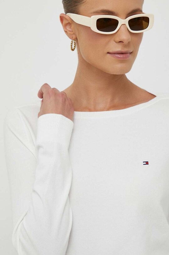 Пуловер Tommy Hilfiger бежов WW0WW40099