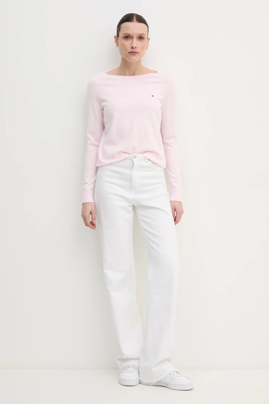 Tommy Hilfiger sweter WW0WW40099 różowy SS25